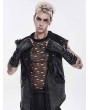 Devil Fashion Black Gothic Punk Studded Leather Gloves for Men