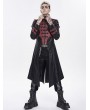 Devil Fashion Black Gothic Punk Armor Buckled Zip-Up Jacket for Men