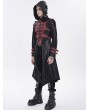 Devil Fashion Black Gothic Punk Armor Buckled Zip-Up Jacket for Men