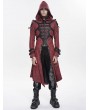 Devil Fashion Red Gothic Punk Armor Buckled Zip-Up Jacket for Men