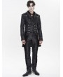 Devil Fashion Black Gothic Retro Jacquard Pattern Tailcoat for Men