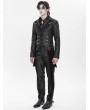 Devil Fashion Black Gothic Retro Jacquard Pattern Tailcoat for Men