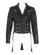 Devil Fashion Black Gothic Retro Jacquard Pattern Tailcoat for Men
