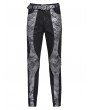 Devil Fashion Black and Grey Patchwork Punk Gothic Pants for Men