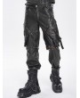 Devil Fashion Black and Bronze Studded Punk Gothic Detachable Pants for Men