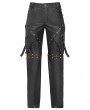 Devil Fashion Black and Bronze Studded Punk Gothic Detachable Pants for Men