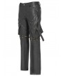 Devil Fashion Black and Bronze Studded Punk Gothic Detachable Pants for Men