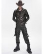 Devil Fashion Black and Bronze Studded Punk Gothic Detachable Pants for Men