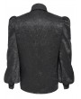 Devil Fashion Black Retro Gothic Batwing Collar Button-Up Shirt for Men