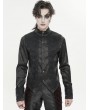 Devil Fashion Black Gothic Embroidered Swallowtail Party Shirt for Men
