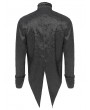 Devil Fashion Black Gothic Embroidered Swallowtail Party Shirt for Men