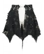 Devil Fashion Black Gothic Punk Distressed Irregular Short Skirt for Men
