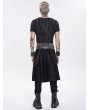 Devil Fashion Black Gothic Punk O-ring Belted Chain Skirt for Men
