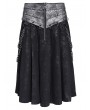 Devil Fashion Black Gothic Punk O-ring Belted Chain Skirt for Men