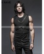 Punk Rave Black Gothic Punk Sleeveless Shirt for Men