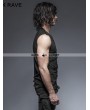 Punk Rave Black Gothic Punk Sleeveless Shirt for Men