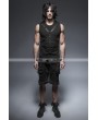 Punk Rave Black Gothic Punk Sleeveless Shirt for Men