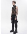 Devil Fashion Black Gothic Punk Decadent Mesh Vest Top for Men