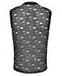 Devil Fashion Black Gothic Punk Decadent Mesh Vest Top for Men