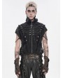 Devil Fashion Black Gothic Punk Distressed Chain Waistcoat for Men