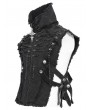 Devil Fashion Black Gothic Punk Distressed Chain Waistcoat for Men