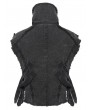 Devil Fashion Black Gothic Punk Distressed Chain Waistcoat for Men