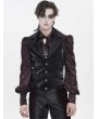Devil Fashion Black Retro Gothic Embroidery Jacquard Waistcoat for Men