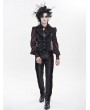 Devil Fashion Black Retro Gothic Embroidery Jacquard Waistcoat for Men