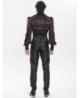 Devil Fashion Black Retro Gothic Embroidery Jacquard Waistcoat for Men