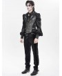 Devil Fashion Silver and Black Retro Gothic Embroidery Jacquard Waistcoat for Men