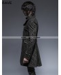 Punk Rave Black Gothic Script Box-Pleat Jacket for Men
