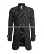 Punk Rave Black Gothic Script Box-Pleat Jacket for Men
