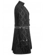 Punk Rave Black Gothic Script Box-Pleat Jacket for Men
