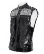 Devil Fashion Black Gothic Punk Rock Spiked Leather Vest for Men