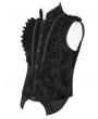 Devil Fashion Black Embossed Velvet Victorian Gothic Waistcoat for Men