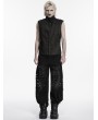Punk Rave Black Gothic Punk Tattered Denim Pants for Men
