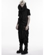 Punk Rave Black Gothic Wasteland Distressed Drop-Crotch Pants for Men