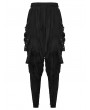 Punk Rave Black Gothic Wasteland Distressed Drop-Crotch Pants for Men