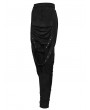 Punk Rave Black Gothic Wasteland Distressed Drop-Crotch Pants for Men