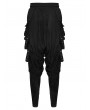 Punk Rave Black Gothic Wasteland Distressed Drop-Crotch Pants for Men