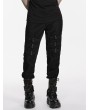 Punk Rave Black Gothic Punk Minimalist Buckle Pants for Men