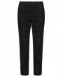 Punk Rave Black Gothic Punk Minimalist Buckle Pants for Men