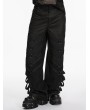 Punk Rave Black Punk Dark Gothic Wide Leg Pants for Men