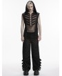 Punk Rave Black Punk Dark Gothic Wide Leg Pants for Men