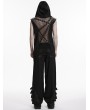 Punk Rave Black Punk Dark Gothic Wide Leg Pants for Men