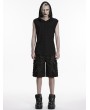 Punk Rave Black Gothic Punk Personalized Side Lace-Up Shorts for Men