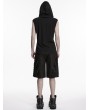 Punk Rave Black Gothic Punk Personalized Side Lace-Up Shorts for Men