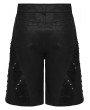 Punk Rave Black Gothic Punk Personalized Side Lace-Up Shorts for Men