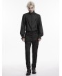 Punk Rave Black Gothic Dark Pattern Jacquard Pants for Men
