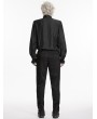 Punk Rave Black Gothic Dark Pattern Jacquard Pants for Men